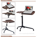 Foshan Furniture Adjustable Wooden Laptop Stand On Wheels